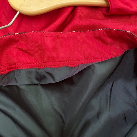 Moschino Italy Red Long Sleeves Festive Virgin Wool Silk Mini Dress Italy Sz 10 - Picture 8 of 13